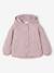 Lightweight Floral Jacket with Hood for Girls grey green+mauve 