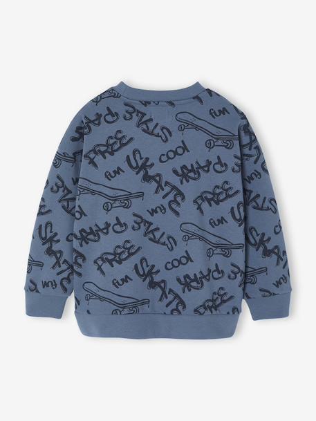 Printed Sweatshirt for Boys marl beige+medium blue+sage green 