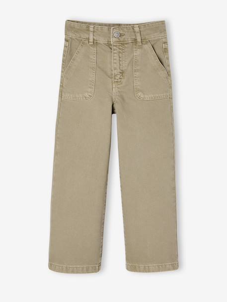 Wide Leg MorphologiK Trousers for Girls coral+grey green+khaki+old rose 