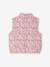 Sleeveless Lightweight Jacket with Floral Pattern for Girls navy blue+printed pink 