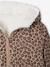 Reversible Leopard/Sherpa Windcheater with Hood for Girls beige+vanilla 