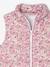 Sleeveless Lightweight Jacket with Floral Pattern for Girls navy blue+printed pink 