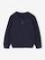 Long-Sleeved Varsity Cardigan for Boys marl grey+navy blue 