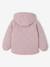 Lightweight Floral Jacket with Hood for Girls grey green+mauve 