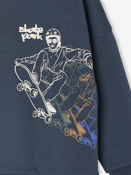 Hooded Sweatshirt with Skate Print anthracite 