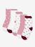 Pack of 5 Pairs of Cotton Socks with Heart Print by PETIT BATEAU rose 