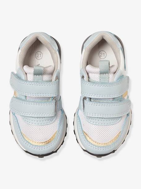 Touch-Fastening Trainers for Baby Girls, Runner-Style BLUE LIGHT SOLID WITH DESIGN 