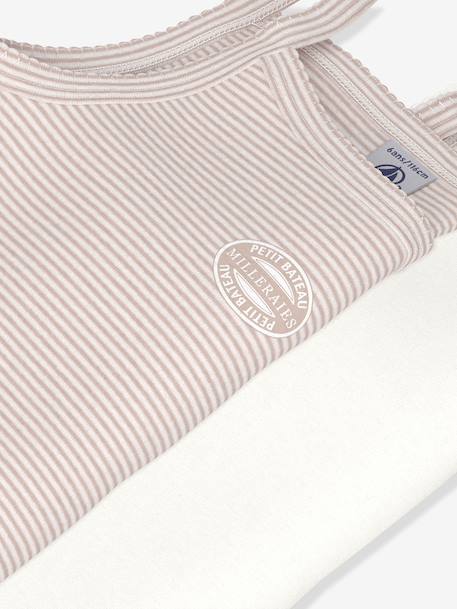 Pack of 2 Cotton Tank Tops with Thin Straps, PETIT BATEAU pale pink 