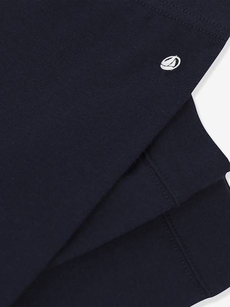 Plain Cotton Leggings for Babies, PETIT BATEAU navy blue 