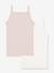 Pack of 2 Cotton Tank Tops with Thin Straps, PETIT BATEAU pale pink 