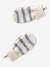 Striped Set: Beanie + Snood + Mittens/Gloves for Girls vanilla 