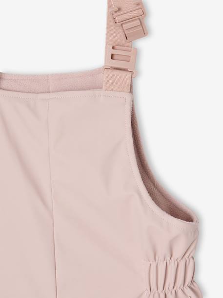 Rain Trousers with Braces for Girls pale pink 