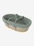 Moses Basket in Woven Natural Fibres for Babies, ENVIE DE FRAISE 0016+beige+sage green 