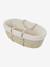 Moses Basket in Woven Natural Fibres for Babies, ENVIE DE FRAISE 0016+beige+sage green 