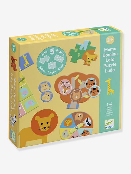 Wild Animals - 5 DJECO Games yellow 