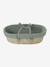 Moses Basket in Woven Natural Fibres for Babies, ENVIE DE FRAISE 0016+beige+sage green 