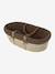 Moses Basket in Woven Natural Fibres for Babies, ENVIE DE FRAISE 0016+beige+sage green 