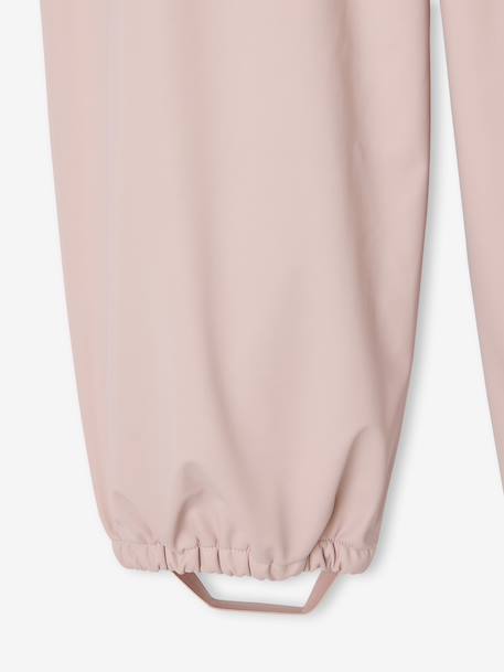 Rain Trousers with Braces for Girls pale pink 