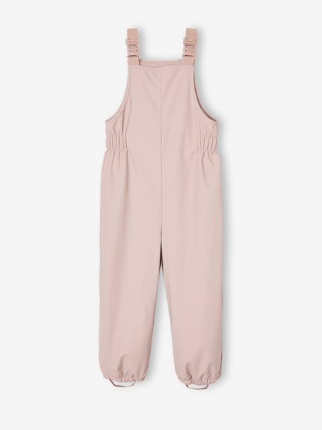 Rain Trousers with Braces for Girls pale pink 