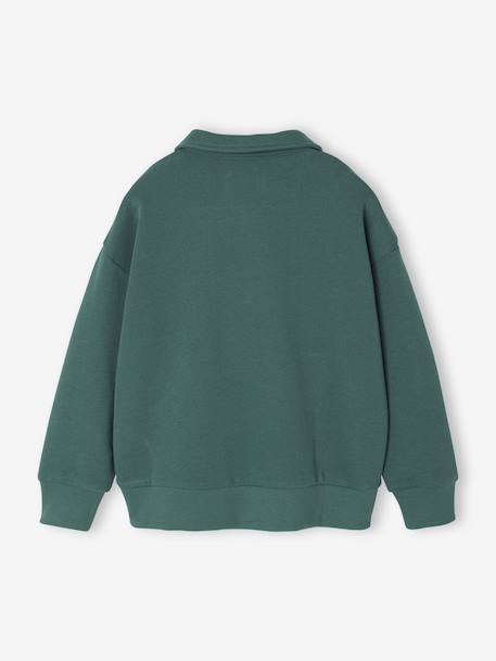 Embroidered Funnel-Neck Sweatshirt for Boys green 
