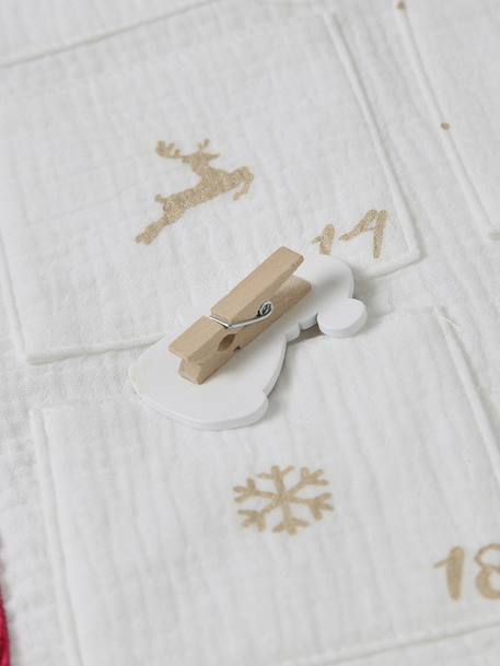 Customisable cotton muslin Advent calendar ecru 