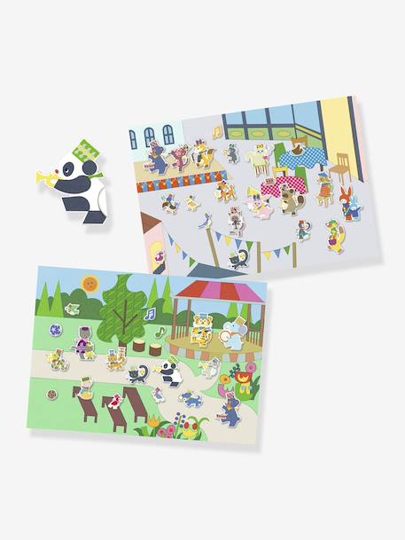 Repositionable Fanfare DJECO wall stickers green 