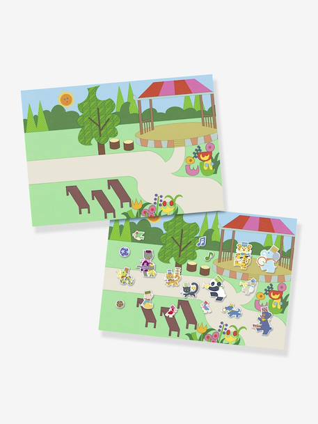 Repositionable Fanfare DJECO wall stickers green 