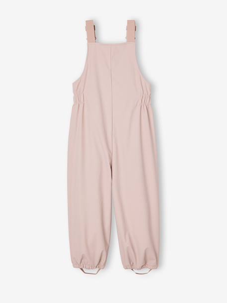 Rain Trousers with Braces for Girls pale pink 