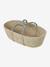 Moses Basket in Woven Natural Fibres for Babies, ENVIE DE FRAISE 0016+beige+sage green 