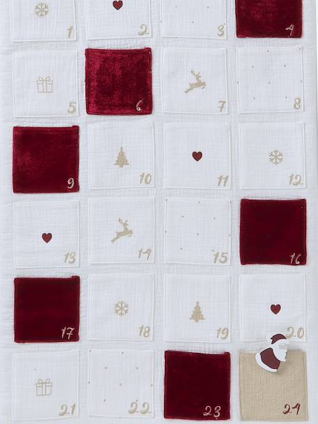 Customisable cotton muslin Advent calendar ecru 