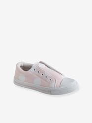 Shoes-Elasticated Trainers in Canvas for Girls