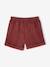 Corduroy Shorts with Heart Pockets, Easy To Slip On, for Girls khaki+navy blue+old rose+rose 