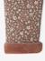 Leggings Lined in Polar Fleece for Girls BROWN LIGHT ALL OVER PRINTED+chocolate+dusky pink+printed grey 