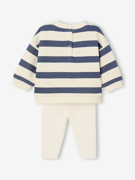 Sweatshirt + Leggings Set for Babies, Disney® MINNIE striped blue 
