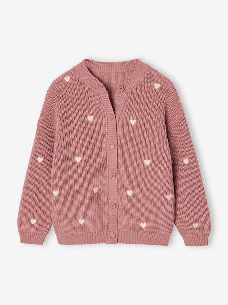 Fancy Cardigan for Girls blush+ecru+grey blue+olive+vanilla 