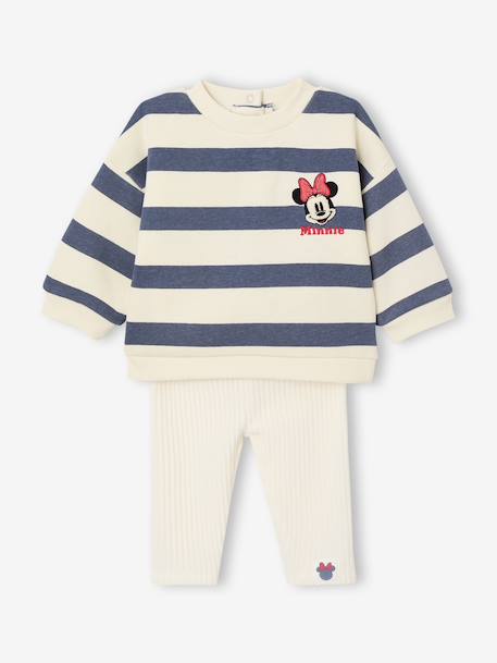 Sweatshirt + Leggings Set for Babies, Disney® MINNIE striped blue 