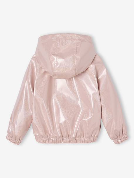 Lined Shiny-Effect Windcheater for Girls pale pink 