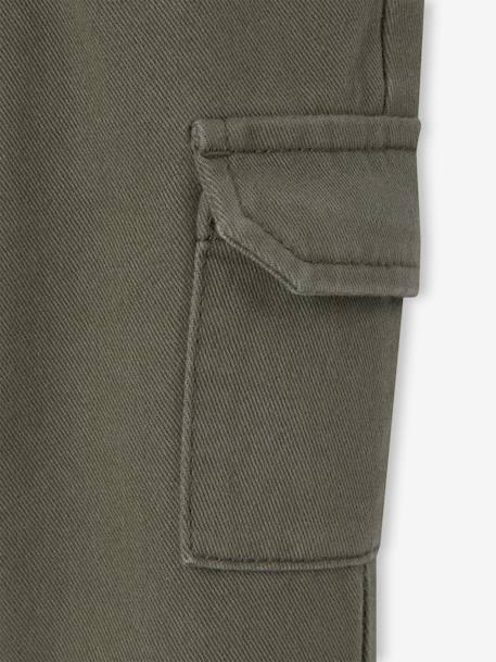 Twill Cargo Trousers for Babies navy blue+olive 