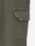 Twill Cargo Trousers for Babies navy blue+olive 