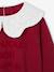 Girl's sweatshirt with English embroidery collar and flocked velvet message ecru+marl grey+mauve+pale pink+red 
