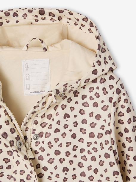 Printed hooded raincoat for girls multicoloured+navy blue+vanilla 