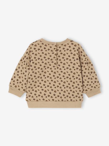 Sweatshirt with leopard print taupe+vanilla 