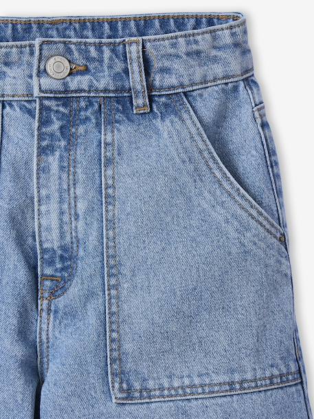 Wide-Leg Carpenter Trousers for Girls, JONEN deep blue+denim grey+medium blue 