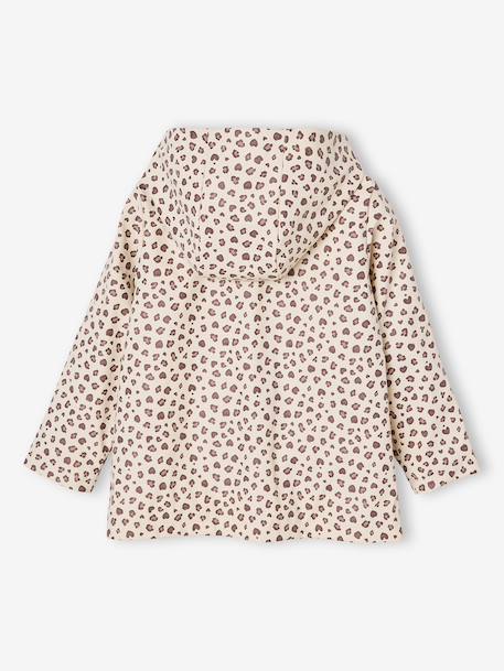 Printed hooded raincoat for girls multicoloured+navy blue+vanilla 