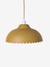 Hanging lampshade in metal with scalloped detail cinnamon 