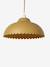 Hanging lampshade in metal with scalloped detail cinnamon 
