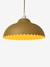 Hanging lampshade in metal with scalloped detail cinnamon 