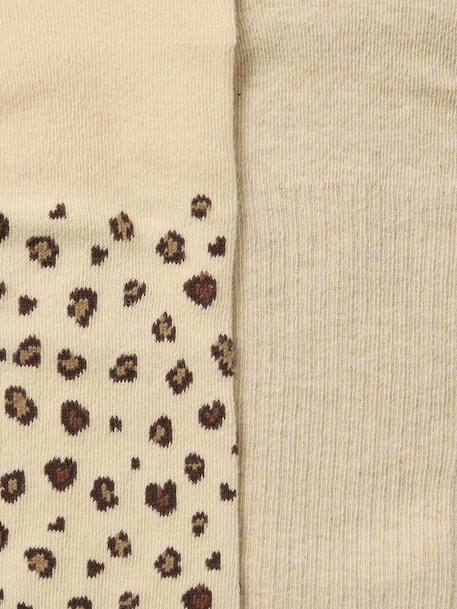 Pack of 2 Pairs of Tights for Girls golden beige 