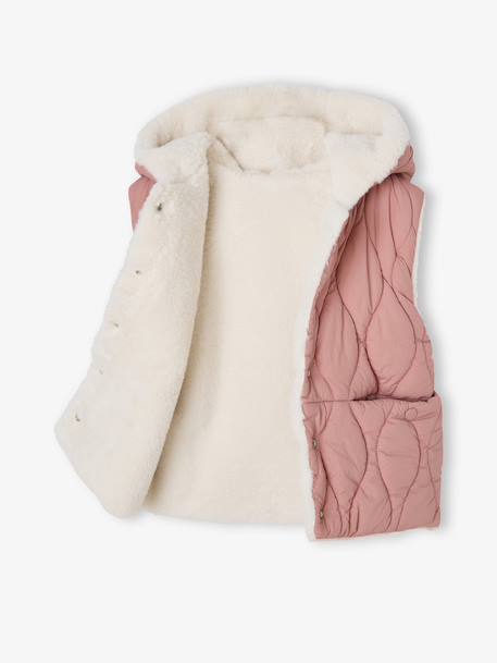 Reversible Lightweight Jacket for Girls dusky pink 