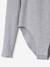 Long-Sleeved Ribbed Knit Bodysuit for Girls, JONEN marl grey 